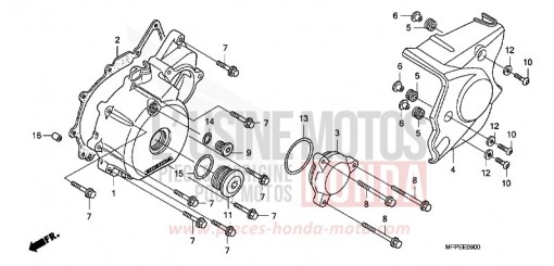 PANNEAU CARTER-MOTEUR G. CB1300SAA de 2010